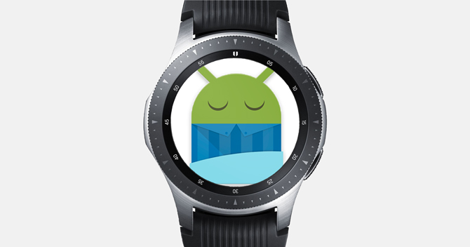 Screenshot of the Galaxy Watch with sleep as android