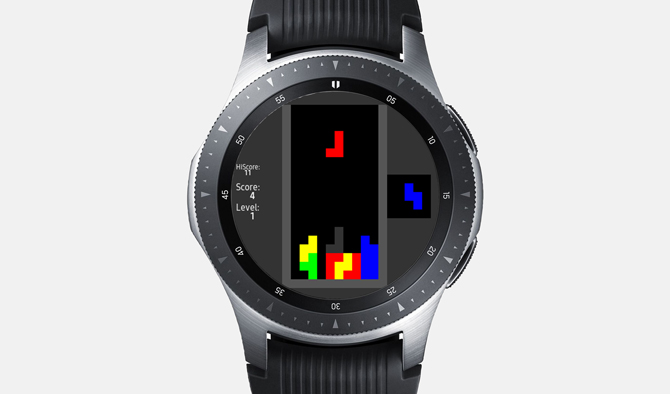 Best Galaxy Watch Games- Tetris S2