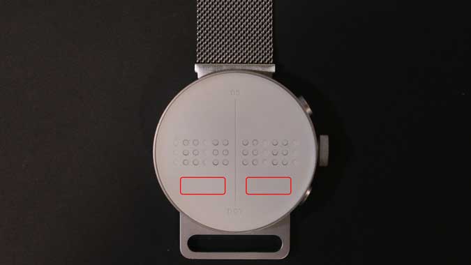 dot watch with 4 cells and two touch pads