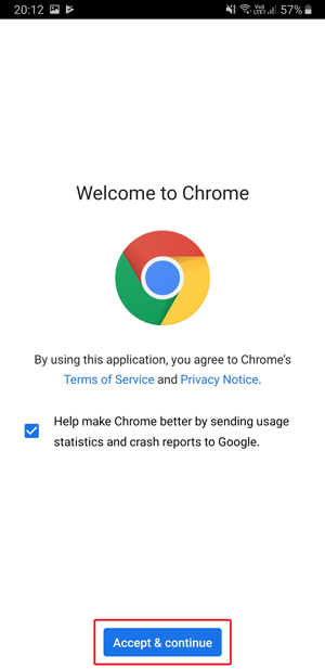 Dark mode on Google Chrome- accept