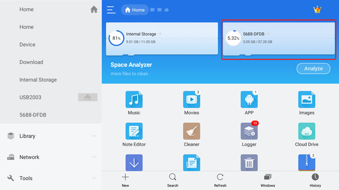 Install Chrome on Android TV- ES file explorer