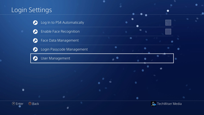 put a password on PS4- user management