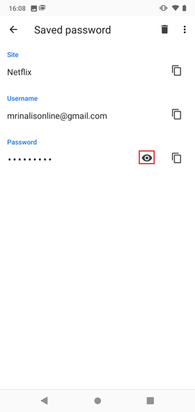 how to check saved password in chrome mobile- view password