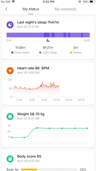 mi fit smart scale and fitness band
