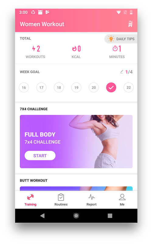 Female Fitness- workout apps for android and ios
