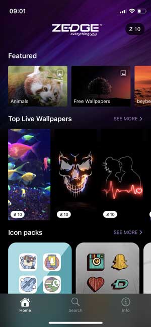 zedge live wallpaper app for iphone